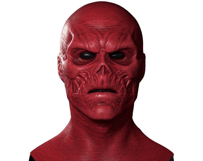 Silicone Mask | Red Skull Halloween Mask