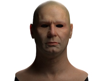 Máscara de silicone | Máscara de disfarce realista de homem de meia idade