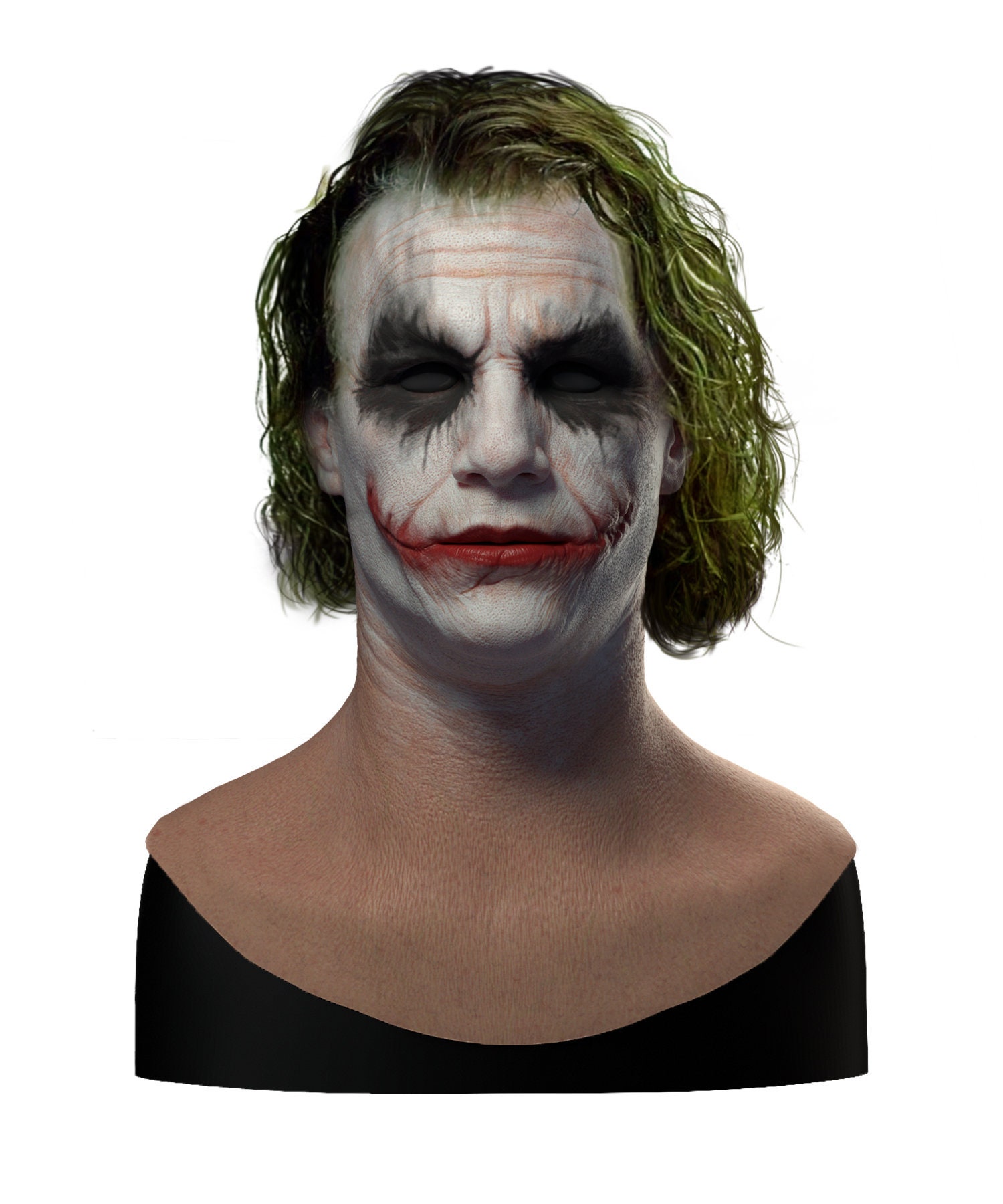 Silicone Mask Heath Ledger Joker Halloween Mask Etsy