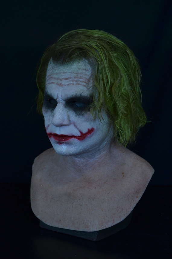 Silicone Mask Heath Ledger Joker Halloween Mask Etsy