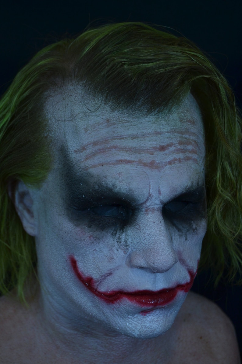 Silicone Mask Heath Ledger Joker Halloween Mask Etsy