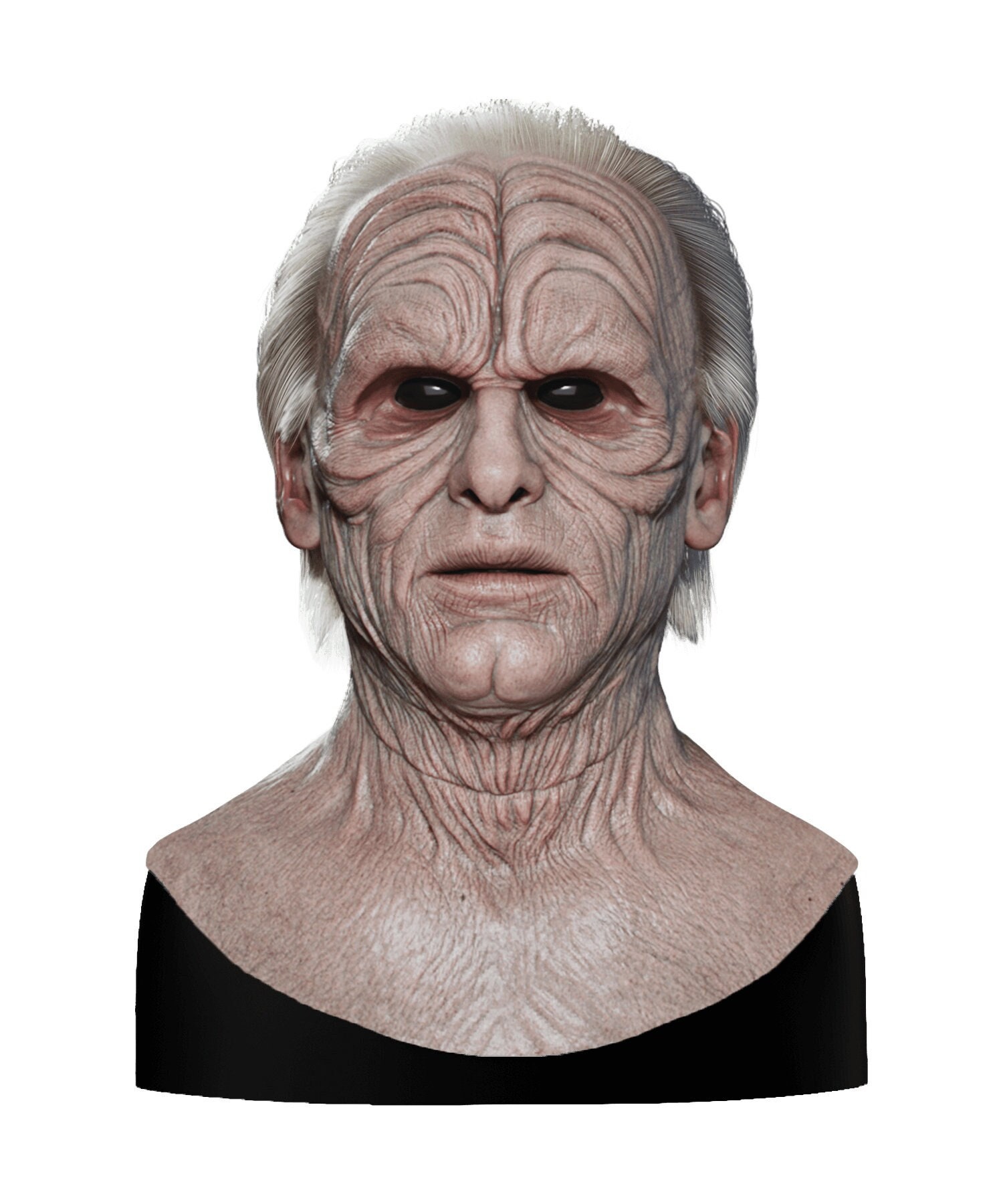 Silicone Mask Darth Sidious Palpatine Haired Star Etsy