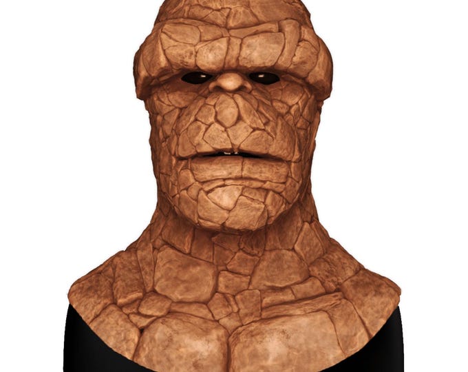 Silicone Mask | Rock Thing Fantastic Four | Halloween Mask