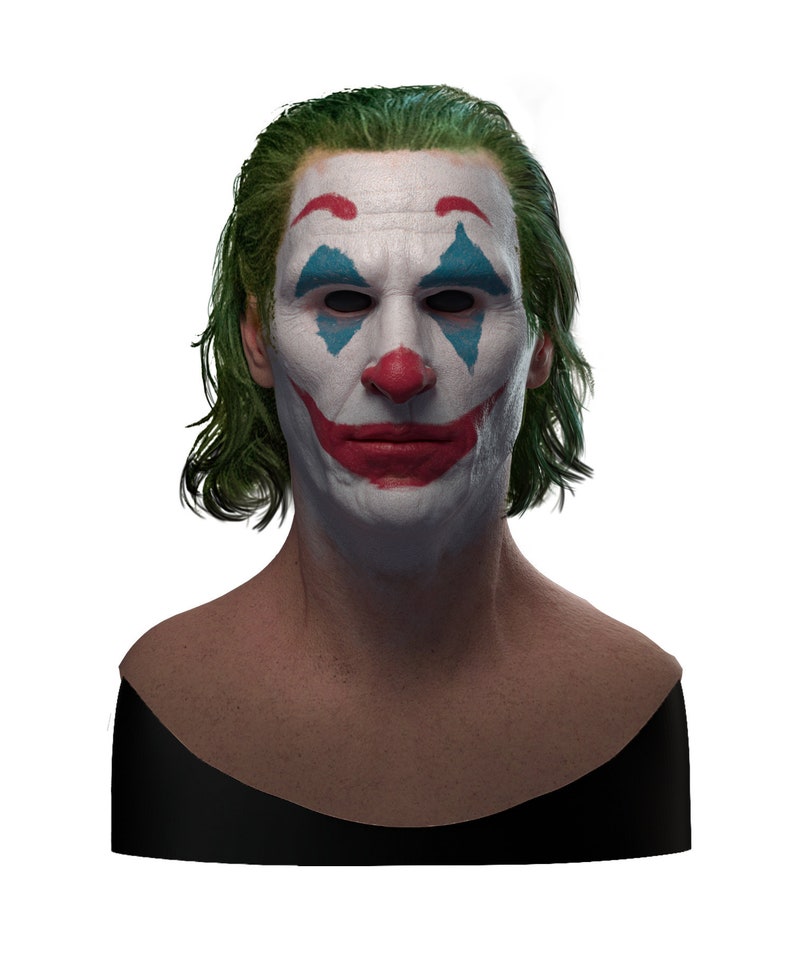 Máscara de silicona / Joaquin Phoenix Joker Halloween Mask Etsy España