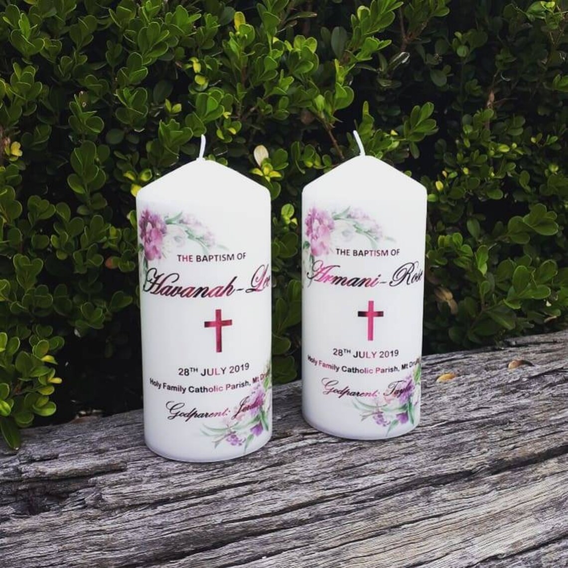 Baptism candle Godparents Christening candle Godparent Etsy