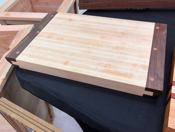 Bread Board Cutting Board maple and walnut / edge grain maple /