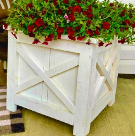LOCAL DELIVERY ONLY / Farmhouse planter box/ 16x16 planter/ outdoor planter box/ local delivery only