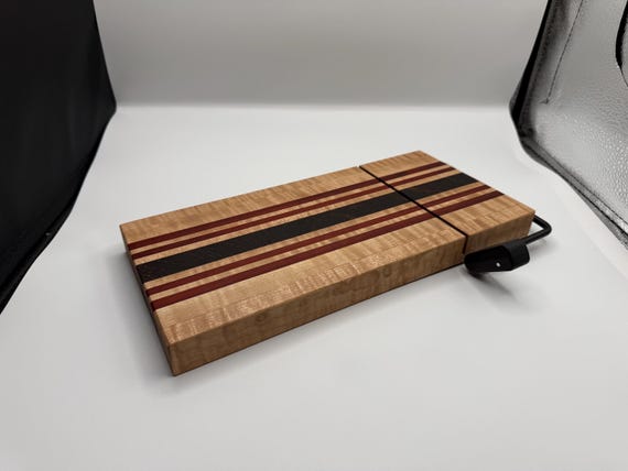 Handmade Hardwood Cheese Slicer | Curly Maple, Walnut, Padauk Wood Cutter