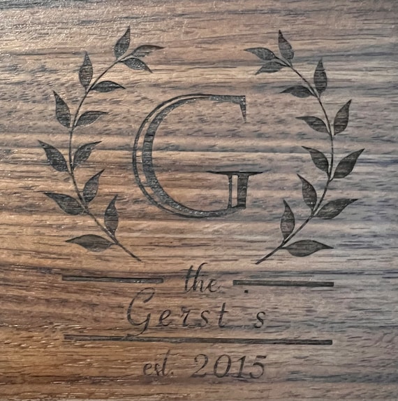 Laser engraved add on for cutting boards