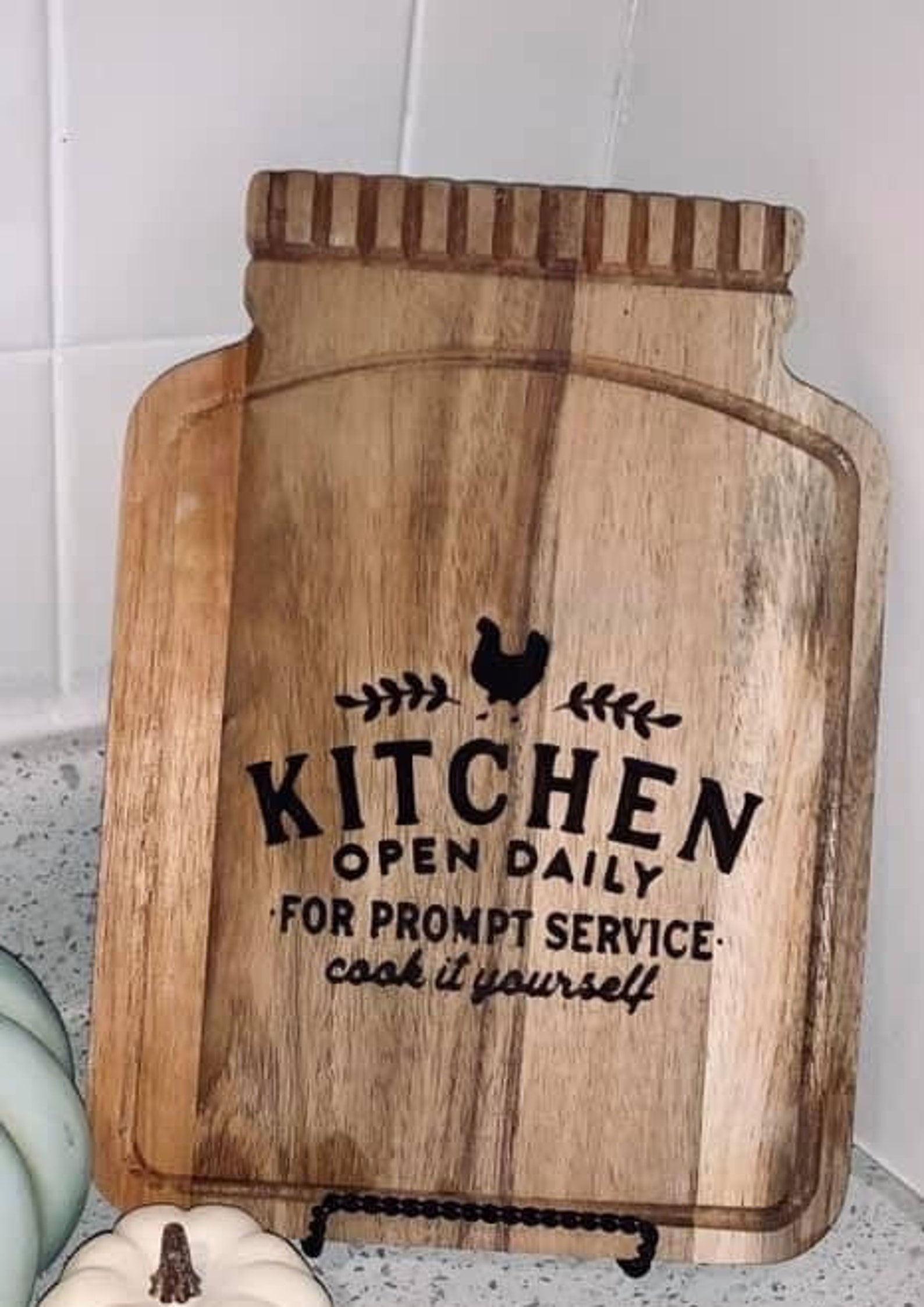 Mason Jar cutting board Etsy