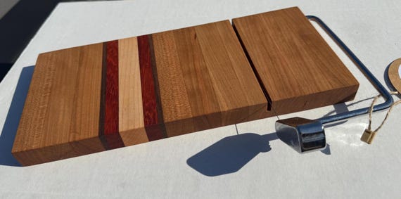Cherry Cheese Slicer w/ Silver hardware, Charcuterie Cheese slicer, Matching to the Lincoln Cutting board