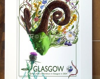 Glasgow Green Woman - PRINT - Giclée print of my AWARD-NOMINATED original artwork for the Glasgow Worldcon bid
