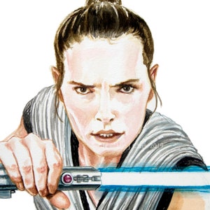 Rey (Daisy Ridley) - PRINT - Giclée print of my original artwork