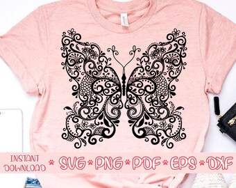Download Butterfly Mandala Svg Etsy