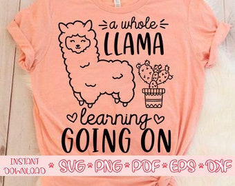 Download Teacher Llama Svg Etsy