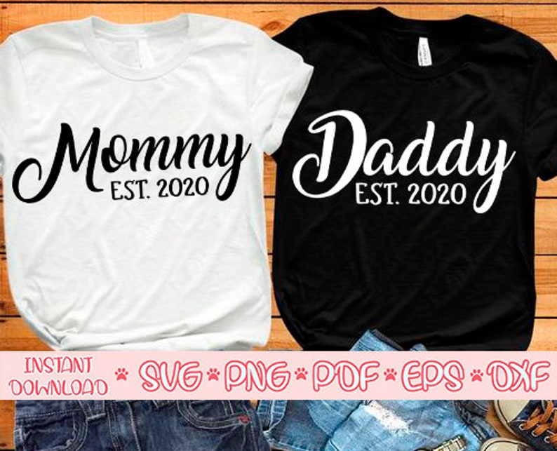 Download Mommy est 2020 svgPromoted to mom svgDaddy est 2020 | Etsy