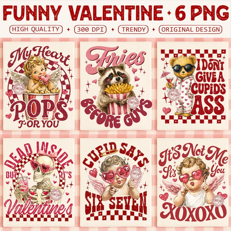 Cupid Raccoon Funny Valentine PNG Bundle, Retro Cupid Raccoon Skeleton Cute Bear ...