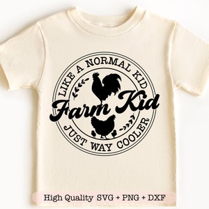 Farm Kid Like a Normal Kid Just Cooler svg, Farm Kid svg, Ranch kid svg, Life on the farm svg, Boy toddler svg, Girls shirt svg