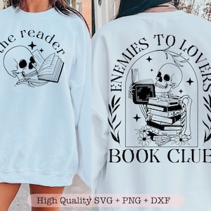 Enemies To Lovers Book Club SVG, Funny Bookish svg, Smut Reader svg, Book Lover svg, Trendy Shirt svg