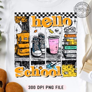 Olá Escola PNG, Volta às Aulas Vida de Professor png, Livros de Café Ano Escolar Engraçado png, Vibrações de Estudantes da Moda png, Primeiro Dia de Aula png