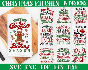 Christmas Tea Towel Svg - Etsy