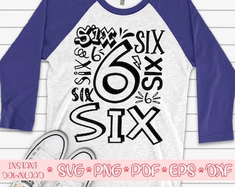 Six years old boy svg,6th birthday svg,Birthday boy svg,Birthday girl svg,Sixth birthday svg,Collage Birthday Six svg