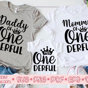 M. One Derful svg,Mr Onederful svg,Birthday boy svg,1st birthday svg,Family birthday svg,First birthday svg,Baby onesies svg
