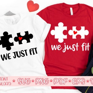 We just fit svg,Puzzle svg,Couple shirts svg,Matching shirts svg,His and Hers svg,Mr and Mrs svg,Valentine&#39;s Day svg