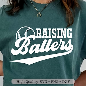 Raising Ballers svg, Honkbal shirt svg, Honkbal moeder svg, Honkbal vader svg, Honkbal svg-bestanden