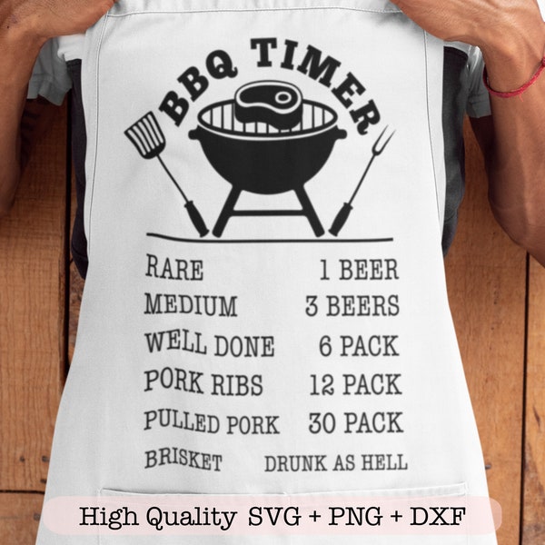 BBQ Timer svg, Grill Master svg, BBQ apron svg, King of grill svg, Grill dad svg, Funny barbecue svg, Father's Day svg