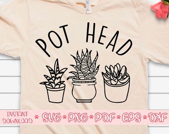 Pot head svg,Crazy plant lady svg,Plant lover svg,Garden svg,Gardening svg,Wild flowers svg,Houseplant svg,Potted Plant svg