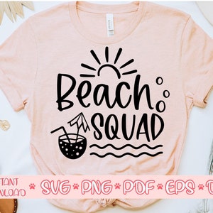 ビーチ スクワッド svg、サマー シャツ svg、ビーチ 引用 svg、ビーチ 格言 svg、ビーチ svg、ビーチ ライフ svg、サマー カット ファイル、クリカット用サマー svg