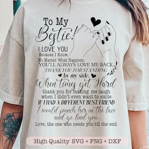 Para minha melhor amiga svg, Melhores amigos svg, Camisetas de amizade svg, Amigos para sempre svg, Viagem de garotas svg