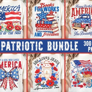 Bloemen patriottische png-bundel, land van de gratis bloem VS-vlag png, retro 4 juli-shirt png, sublimatie America Aesthetic Freedom Vibes