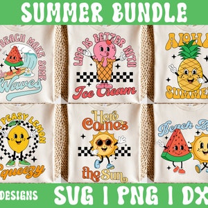 Grappige zomer SVG bundel, Aloha Summer SVG, Beach Bum SVG, Easy Peasy Lemon Squeezy SVG, hier komt de zon SVG