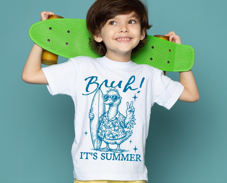 Bruh It’s Summer Goose PNG, Funny Summer Meme png, Retro Vibes Snarky Animal Humor Sarcastic Goose Design for Shirt, Beach Vacation png image 3