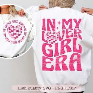 In My Lover Girl Era SVG PNG, Retro Valentine in formato SVG, Divertente Valentine in formato SVG, Camicia alla moda in formato SVG, Tasca anteriore e posteriore in formato SVG
