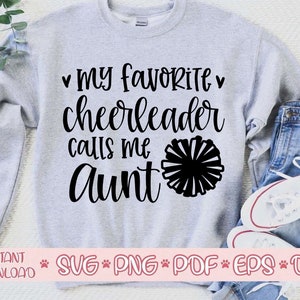 Mein Lieblings Cheerleader ruft mich Tante SVG, Cheerleader Tante SVG, Cheer Tante svg, Love Football SVG, Cheerleader Cut File