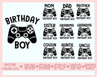 Gamer birthday svg,Gamer birthday boy svg,Gamer birthday party svg,Birthday decor svg,Video game svg,Gamepad svg,Gamer svg,Controller svg