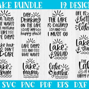 湖バンドル svg、夏のシャツ svg、湖の引用 svg、湖の格言 svg、湖 svg、湖の生活 svg、夏のカット ファイル、cricut 用の夏の svg