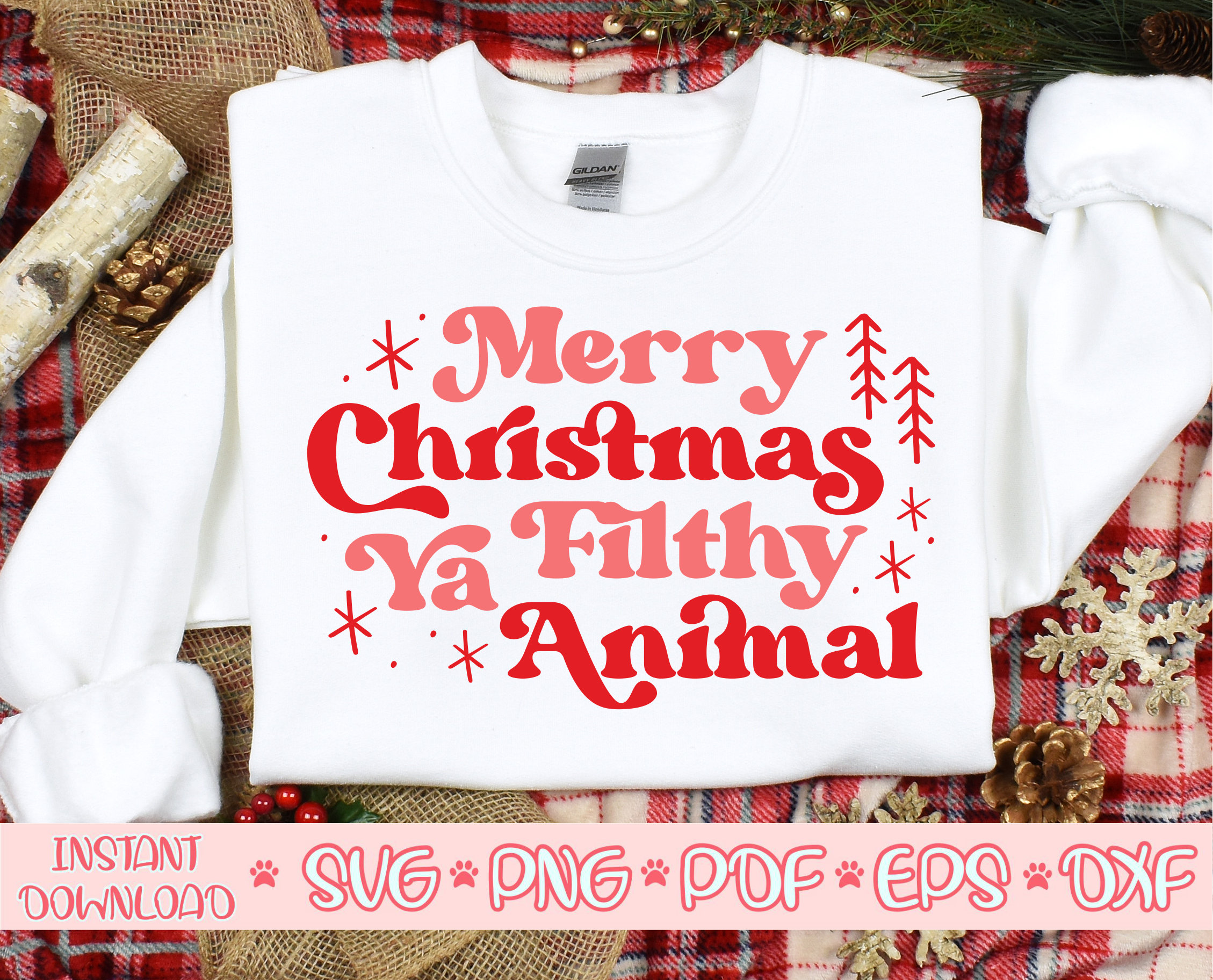 Merry Christmas Ya Filthy Animal Svgchristmas Shirt - Etsy