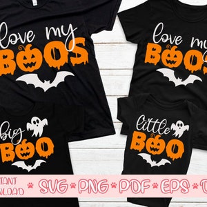 Me encanta mi boos svg, Little boo svg, Big boo svg,Mommy and Me svg,Halloween camisa,Madre Hija Son svg,Funny halloween svg,Halloween 2020 svg