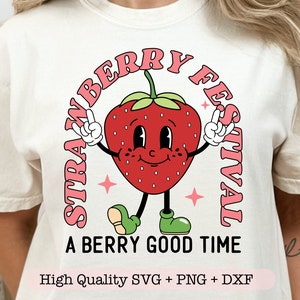 ストロベリーフェスティバル svg、ストロベリーレトロキャラクター svg、グルーヴィーストロベリー svg、ストロベリーシーズン svg