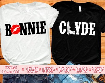 Bonnie and Clyde svg,Bonnie & Clyde svg,Couple shirts svg,Matching shirts svg,His and Hers svg,Mr and Mrs svg,Valentine&#39;s Day svg