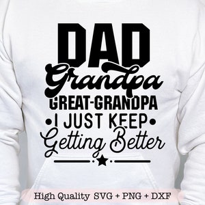 Papá abuelo bisabuelo svg, camisa de abuelo svg, regalo de abuelo svg, día del padre svg
