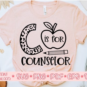 C is for Counselor svg,Counselor shirt svg,Back to school svg,Counselor cut file,Counselor saying svg,Counselor quote svg