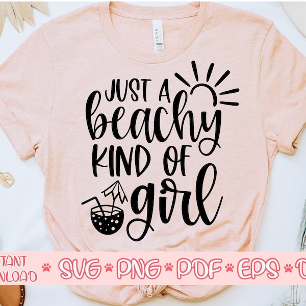 Sólo un tipo playero de chica svg, summer shirt svg, Summer quote svg,Summer saying svg,Beach svg,Summer cut file,Summer svg for cricut