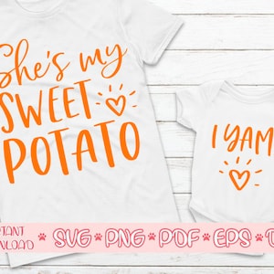 Ella es mi batata svg, yo yam svg, mami y me svg, camisa de Halloween svg, Madre hija hijo svg,Funny halloween svg,Halloween 2020 svg