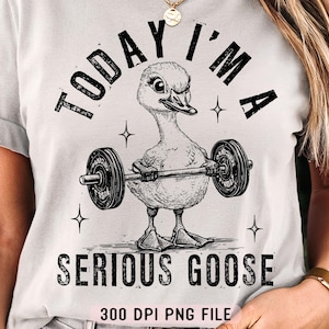 Hoje eu sou um ganso sério PNG, ganso sarcástico sarcástico png, ganso bobo retrô png, ganso atrevido engraçado png, sublimação vintage da moda
