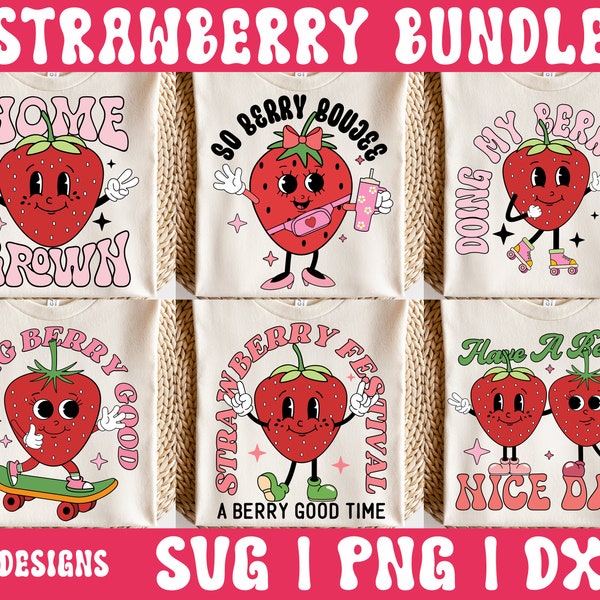 Strawberry SVG Bundle, Strawberry Festival svg, Strawberry Season svg, Doing My Berry Best svg, Feeling Berry Good svg